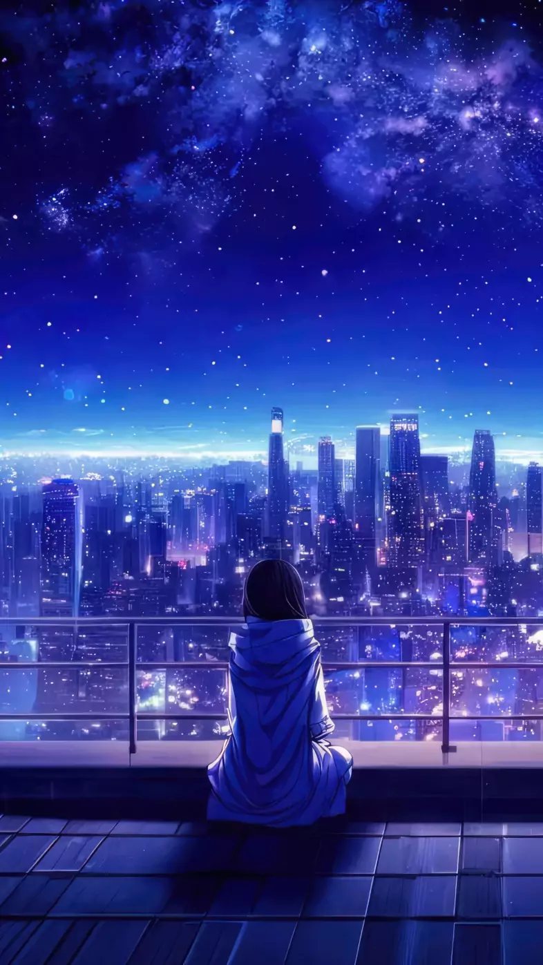 1440x2960 Cityscape Sky Anime Girl Peace Alone 4k Samsung Galaxy Note 9,8,  S9,S8,S8+ QHD ,HD 4k Wallpapers,Images,Backgrounds,Photos and Pictures